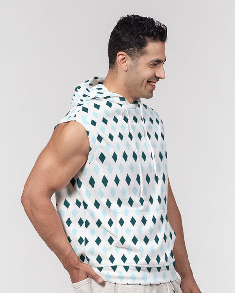 Tayrona Diamond Pattern Men's Premium Heavyweight Sleeveless Hoodie