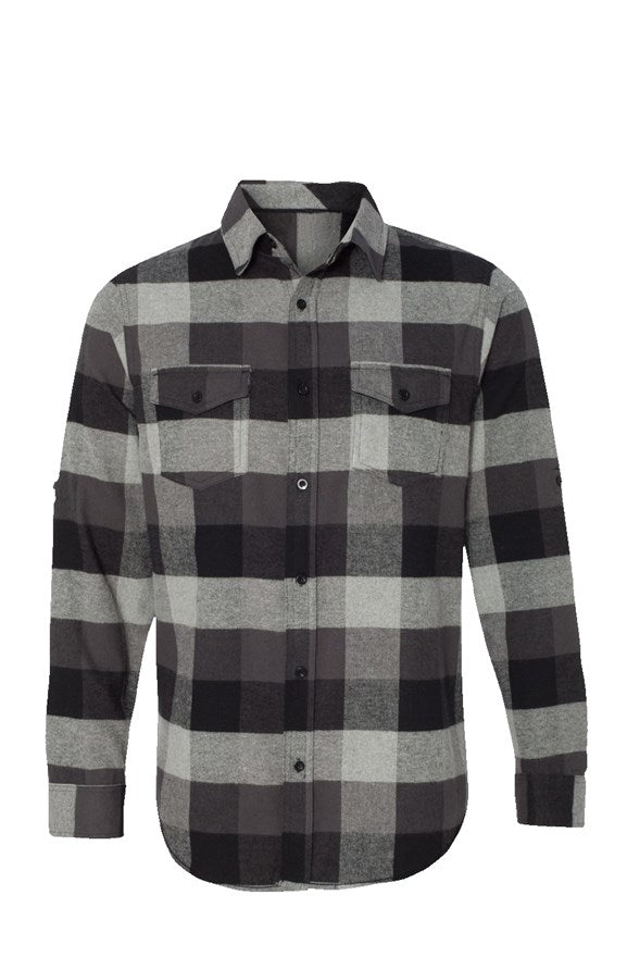 Tayrona Long Sleeve Flannel Grey And Black