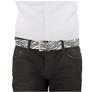 boarsofthefarnorth Black/White Tiger Stripes Belt