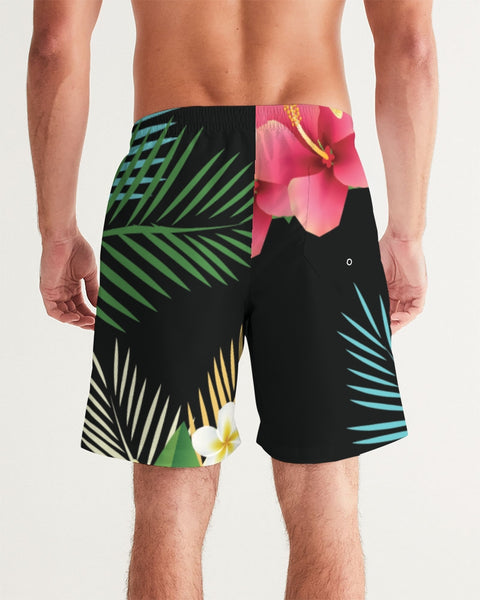 Tayrona Tropical Floral Pattern Men's Swim Trunk