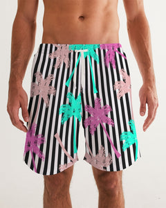 Tayrona Striped Swim Trunk with Palm Tree