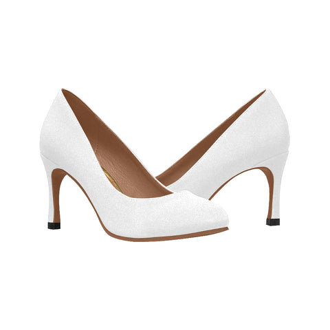 white Women's High Heels (Model 048)