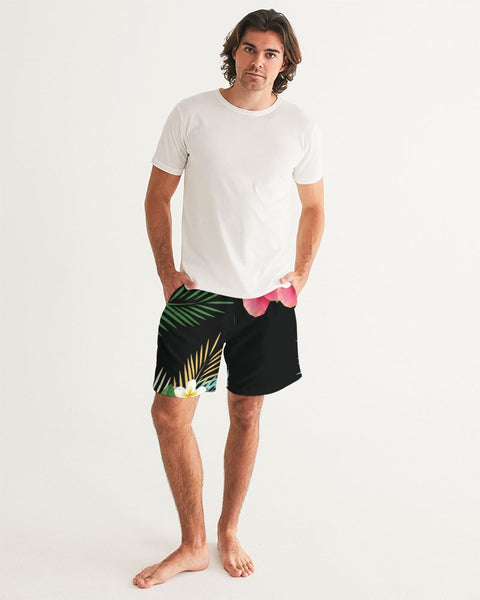 Tayrona Tropical Floral Pattern Men's Swim Trunk