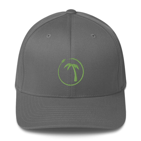 Tayrona Structured Twill Cap Flex Fit Kiwi Green Logo