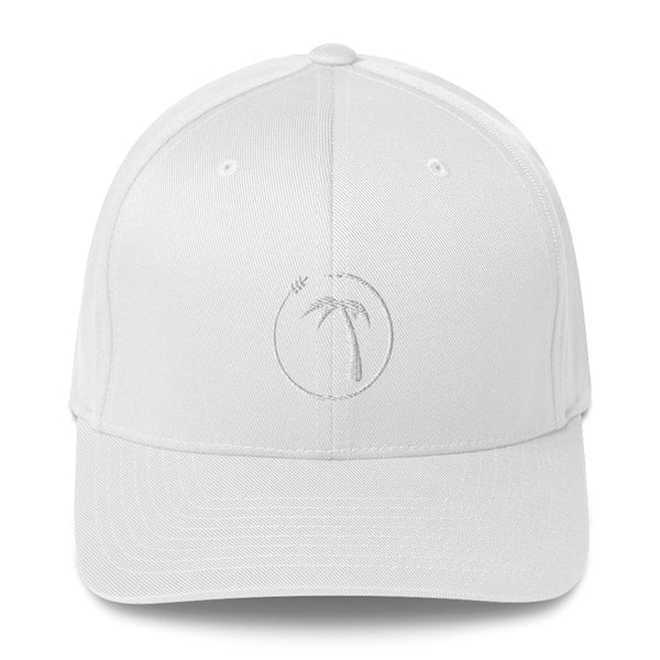 Tayrona Structured Twill Cap Flex Fit White  Logo