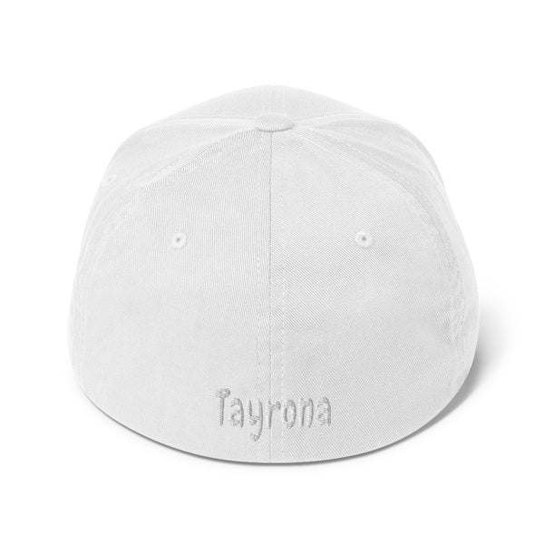 Tayrona Structured Twill Cap Flex Fit White  Logo