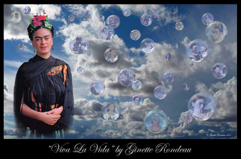 "Viva La Vida" in tribute to Frida Kahlo ©2016, Ginette Rondeau
