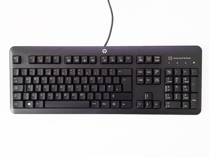 hp white wired keyboard