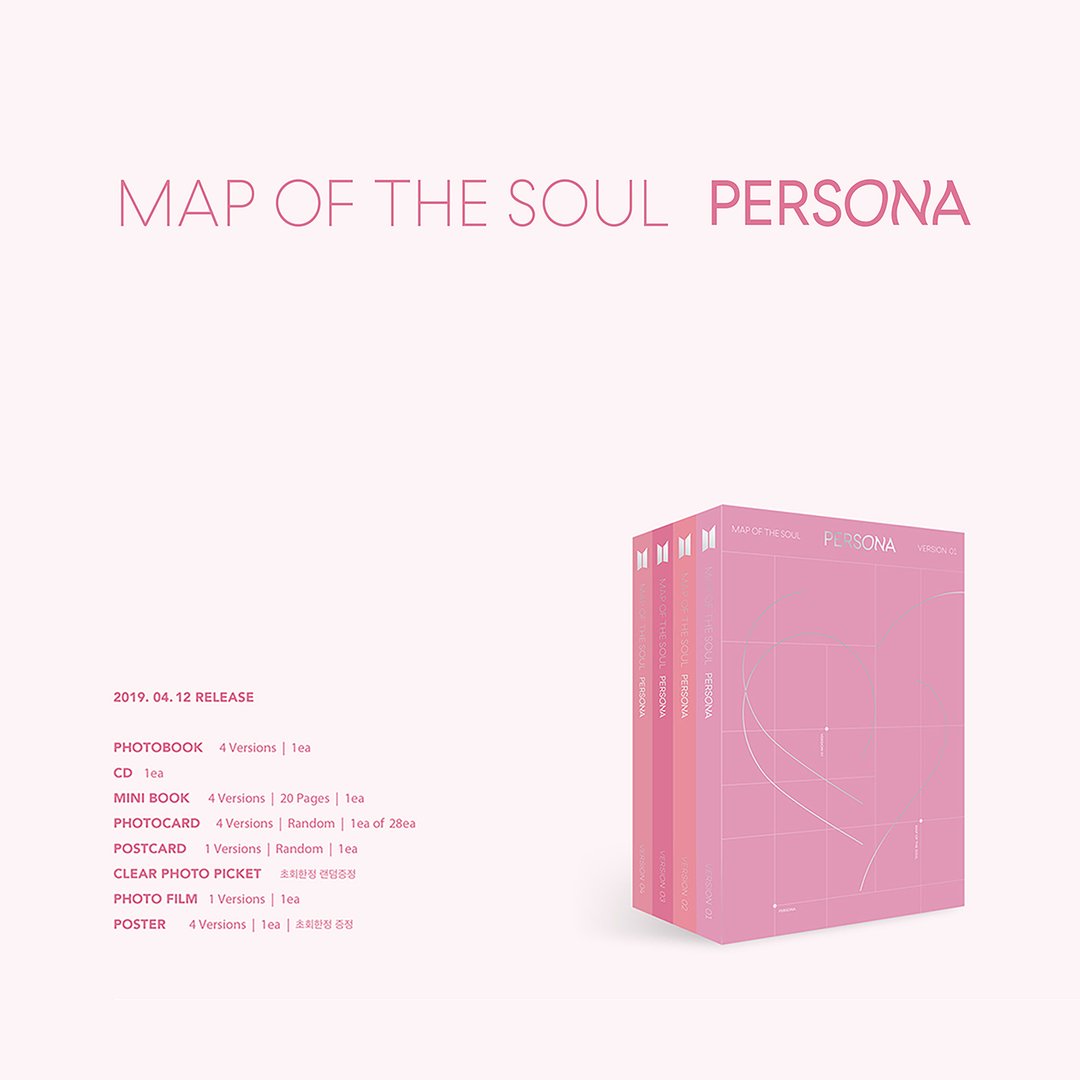 Photo Film Photocard CD BTS Album Mini Book Postcard Photobook MAP OF SOUL : PERSONA 2 Ver. FREE GIFT