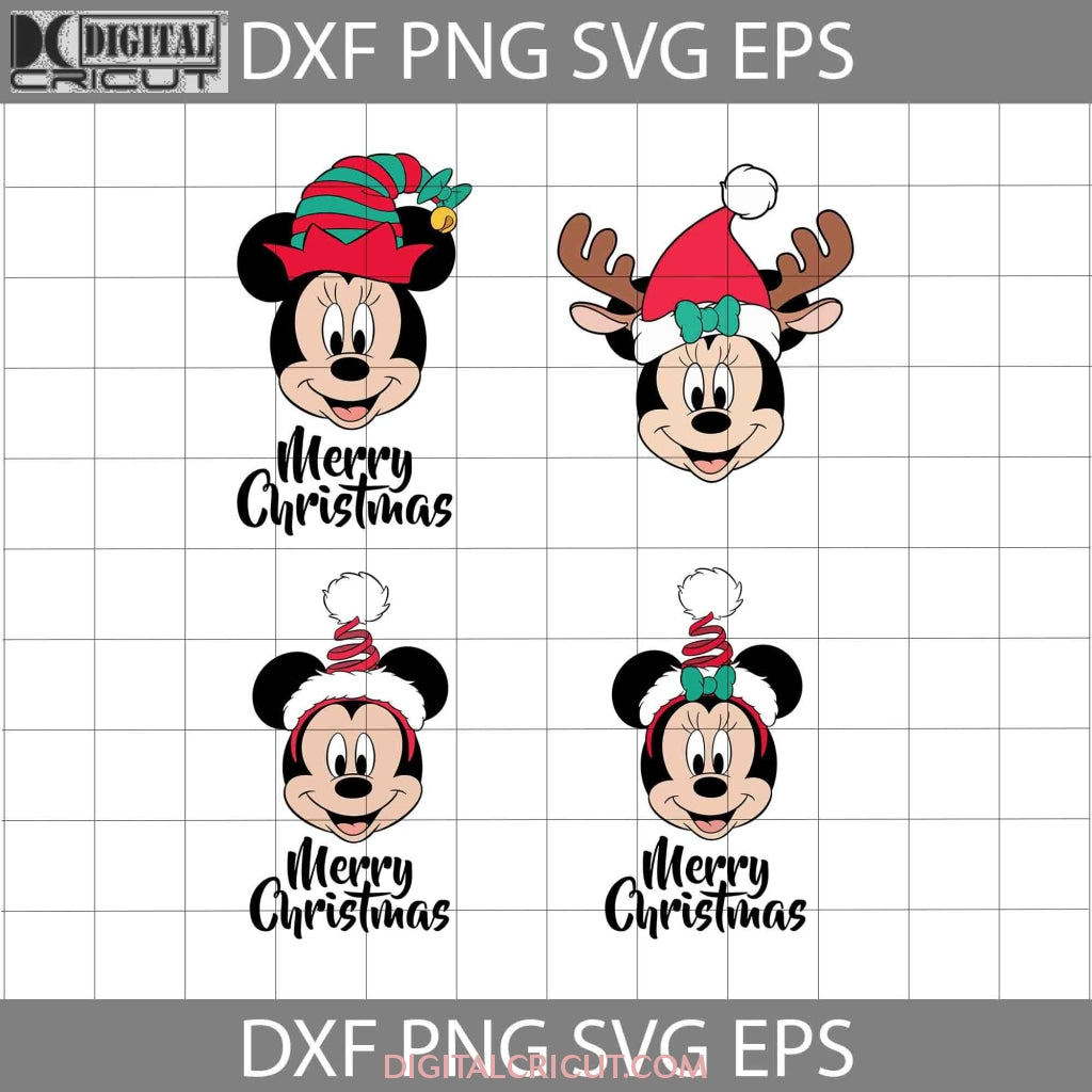 Mickey And Minnie Santa Svg, Cartoon Svg, Bundle, Christmas svg, Gift