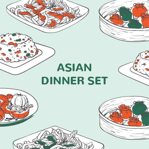 Asian Dinner Bento Set 24 May