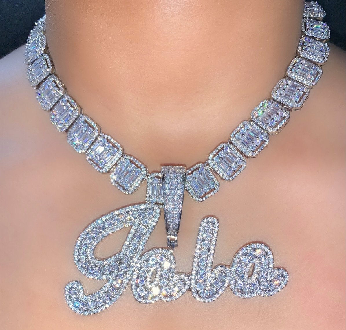 icy custom name necklace