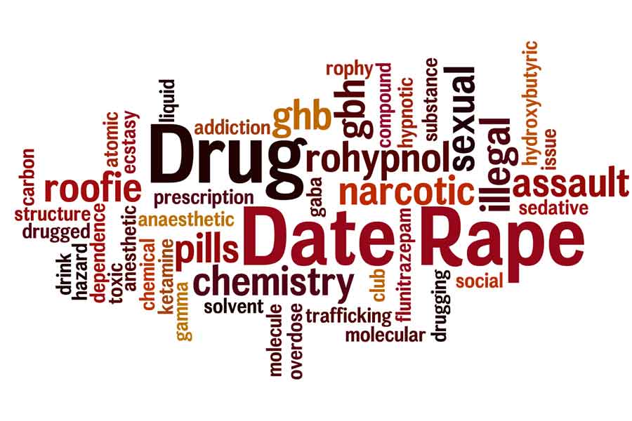 Date Rape Drugs Text Graphic