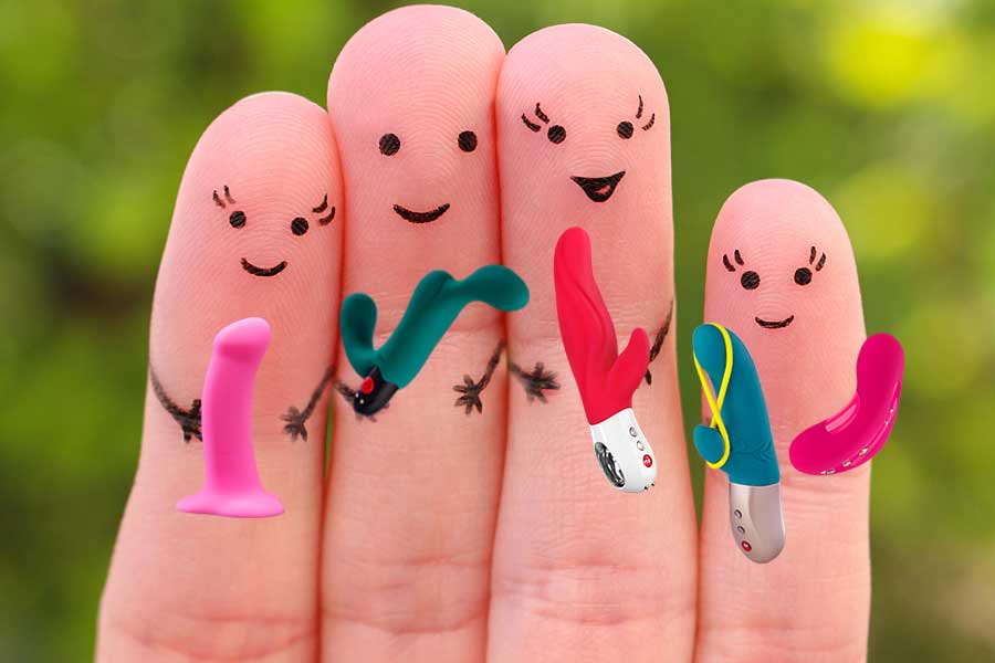 finger puppets holding sex toys, vibrator reviews & favorites