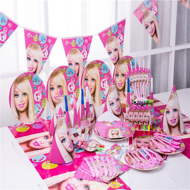 barbie plates and napkins