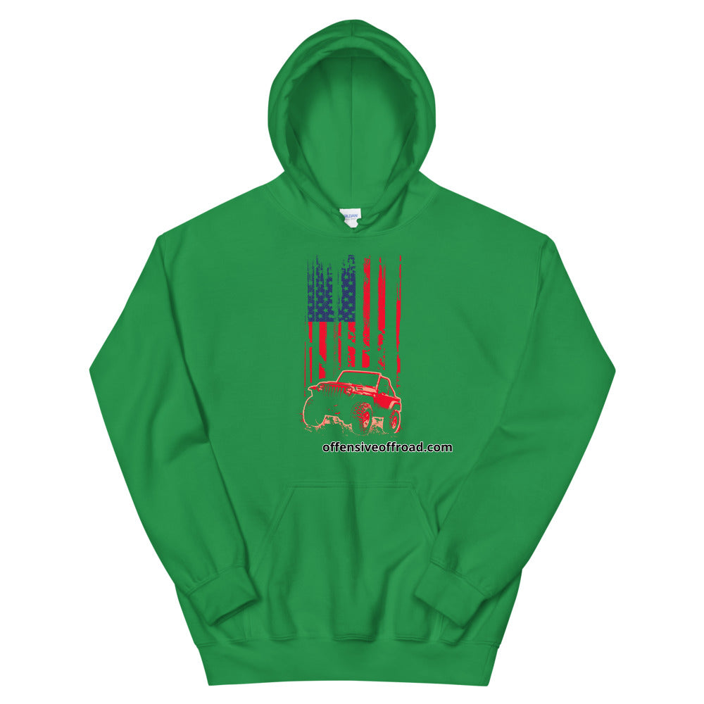 moniquetoohey Jeep Flag Unisex Hoodie