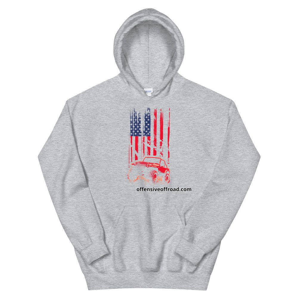 moniquetoohey Jeep Flag Unisex Hoodie