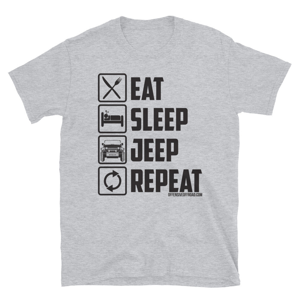codygrimes Eat Sleep Jeep Repeat Unisex Short-Sleeve T-Shirt