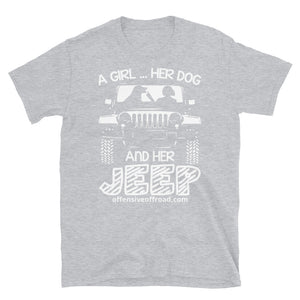 codygrimes A Girl Her Dog and Her Jeep Unisex Short-Sleeve T-Shirt