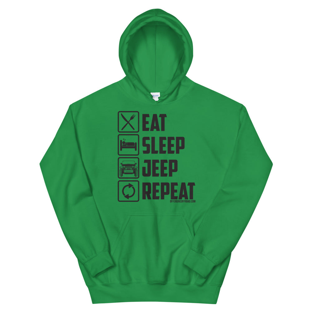 moniquetoohey Eat Sleep Jeep Repeat Unisex Hoodie