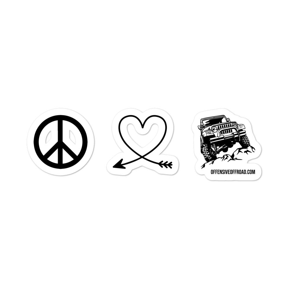 moniquetoohey Peace Love Jeep Decal