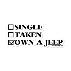 moniquetoohey Single Taken Own A Jeep Decal