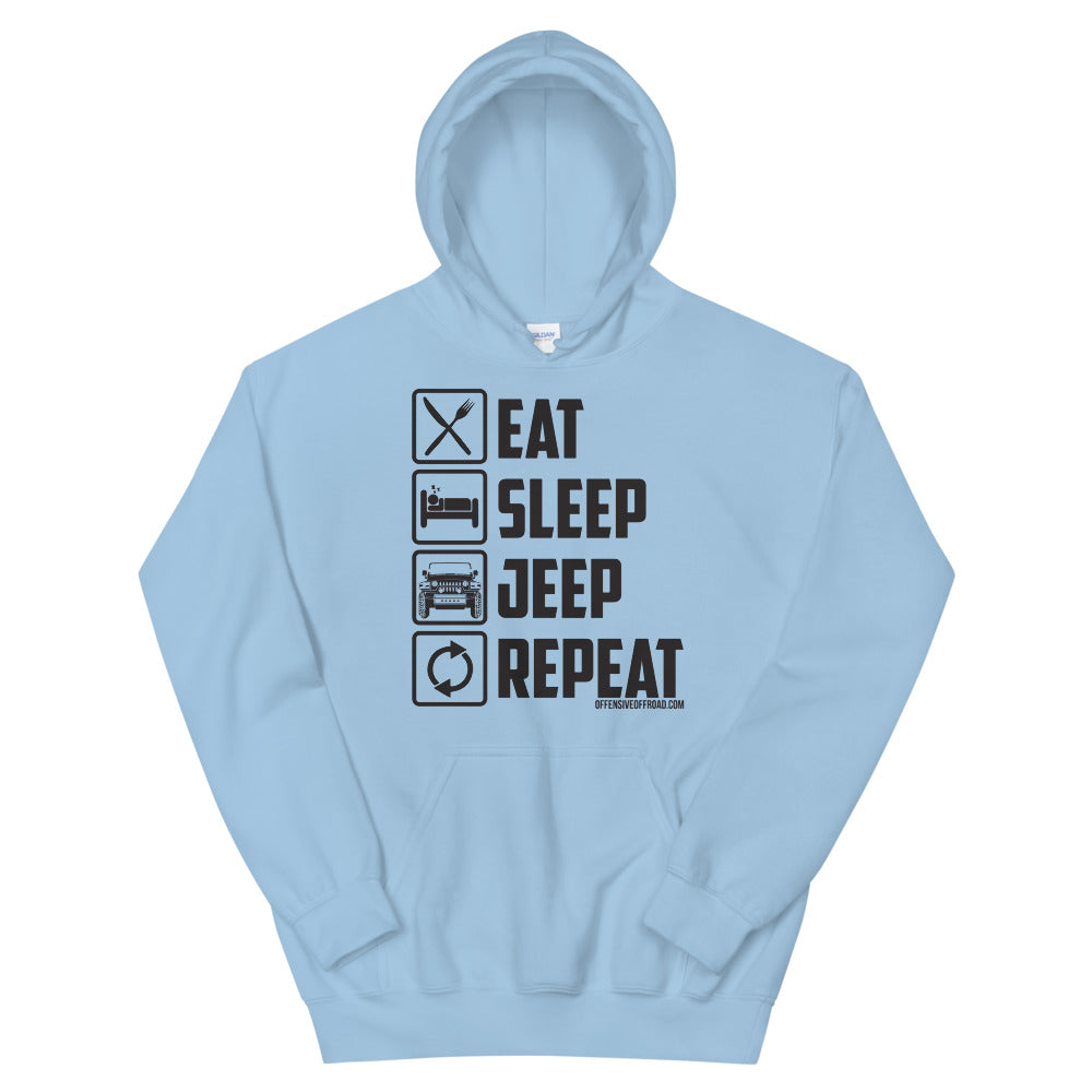 moniquetoohey Eat Sleep Jeep Repeat Unisex Hoodie