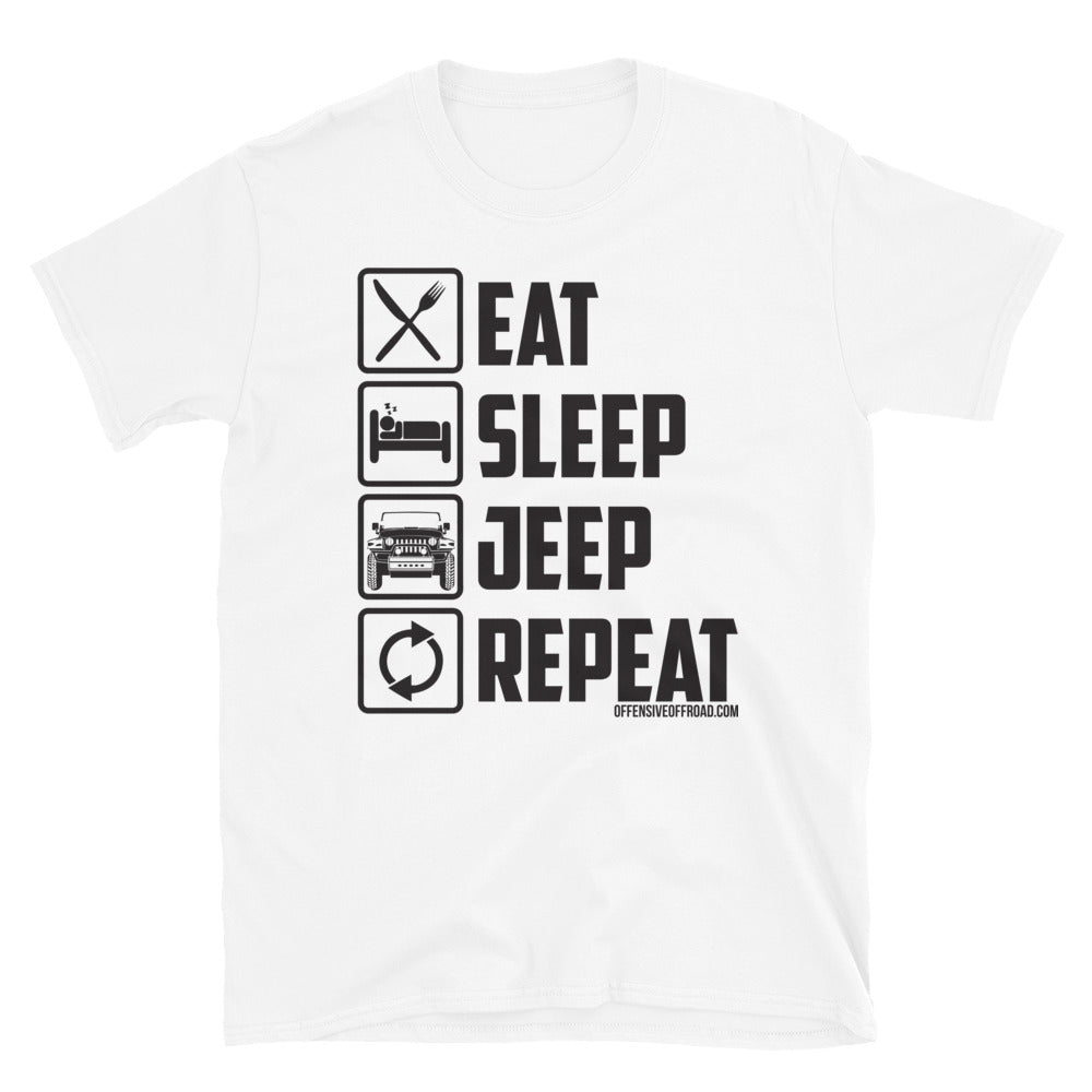 moniquetoohey Eat Sleep Jeep Repeat Unisex Short-Sleeve T-Shirt