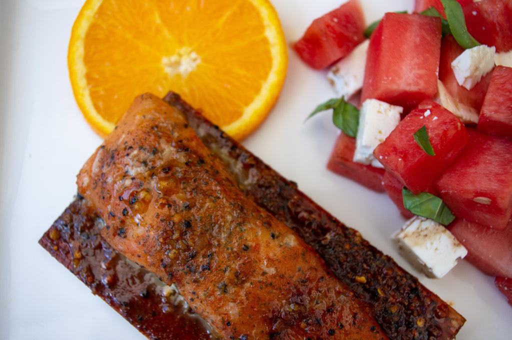 8 oz Cedar Planked Salmon - Applewood with Orange & Ginger – Cedar