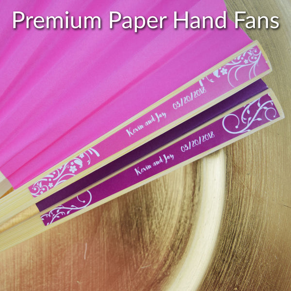 cheap personalized paper fans