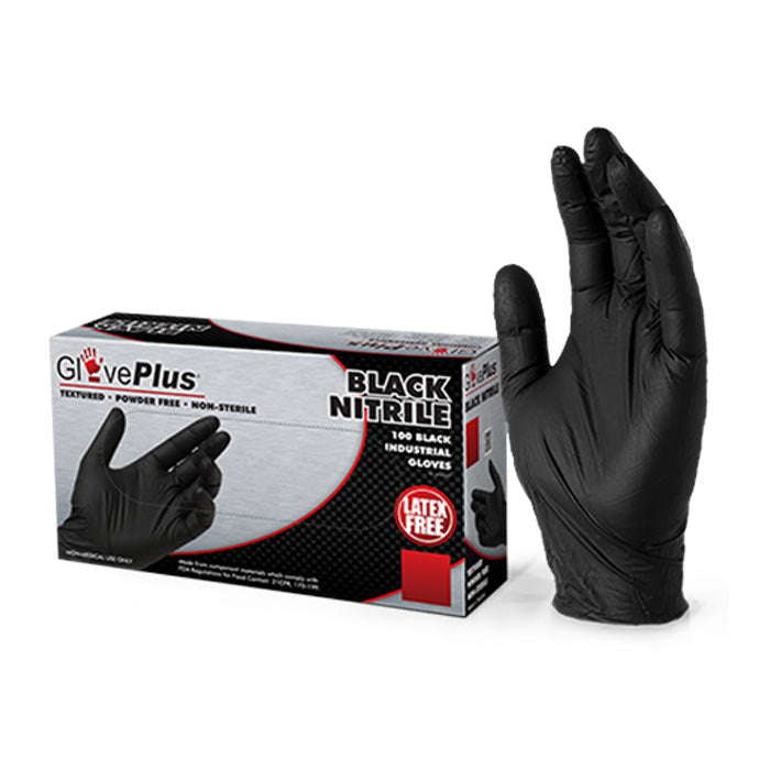 glove plus black nitrile