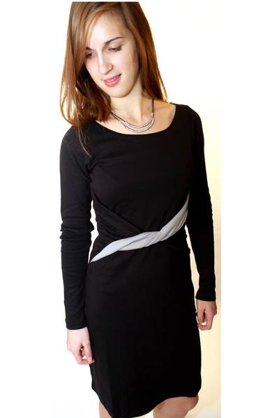 organic cotton black dress