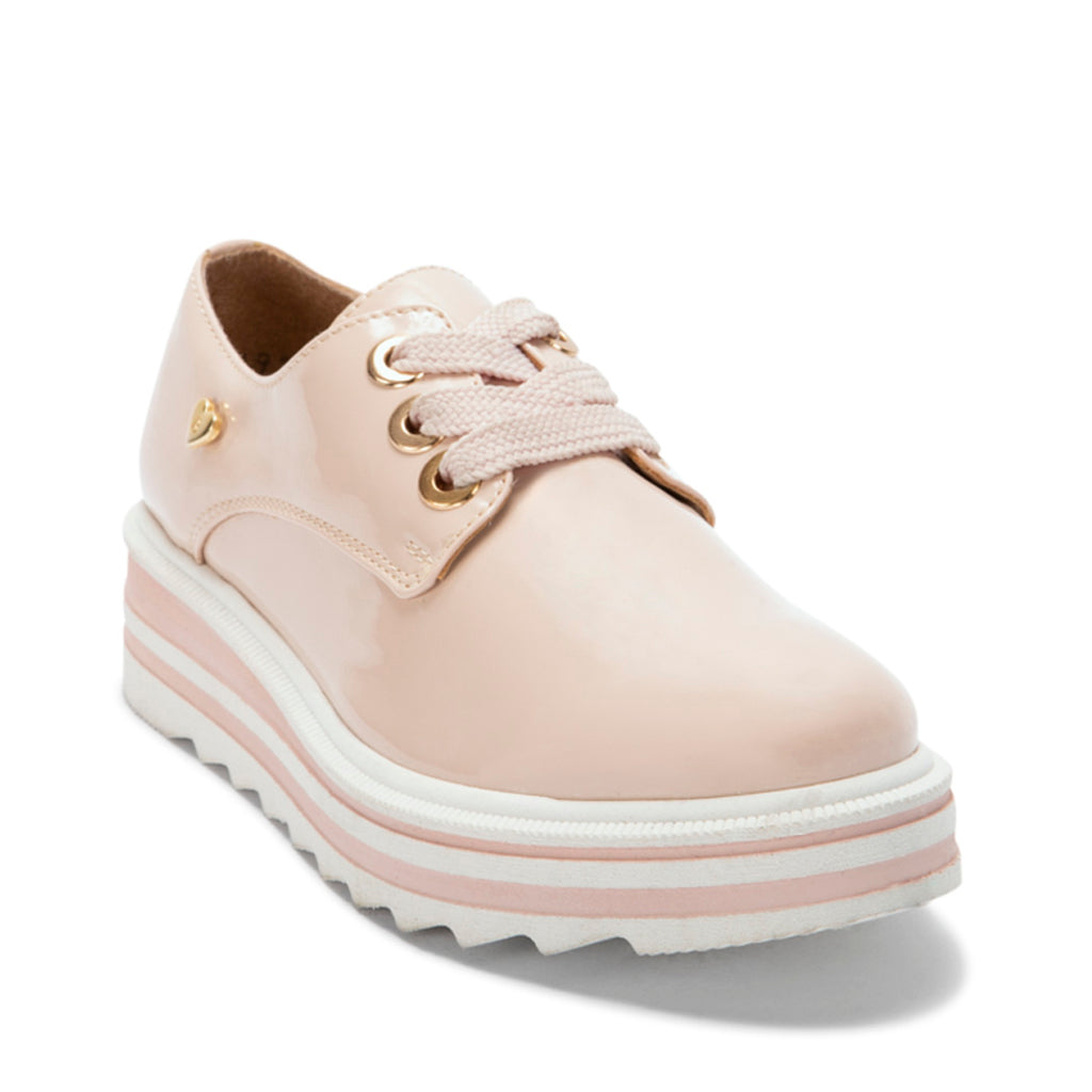 sol Por ley Favor Zapato estilo bostoniano para niña de charol rosa – VazzaShoes