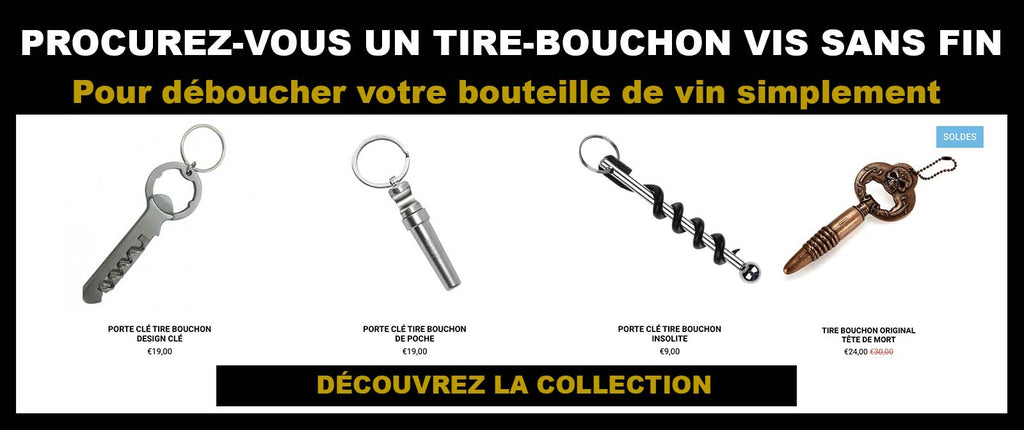 porte clé tire-bouchon