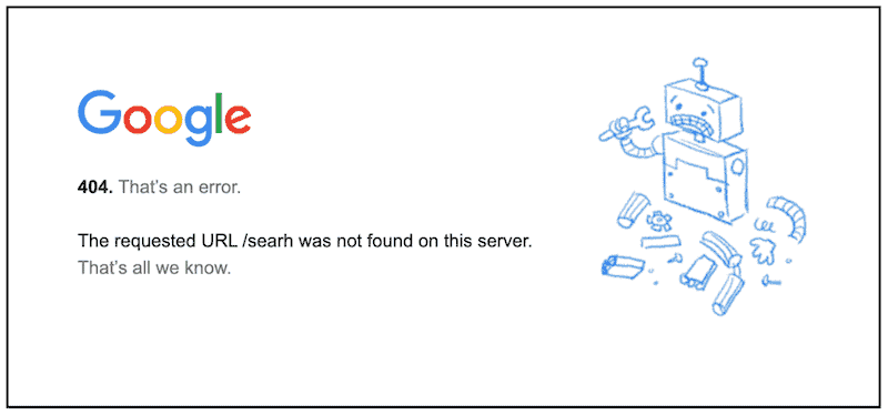 Test-url-404 : Google vous aide à découvrir quelles sont vos pages en erreur 404