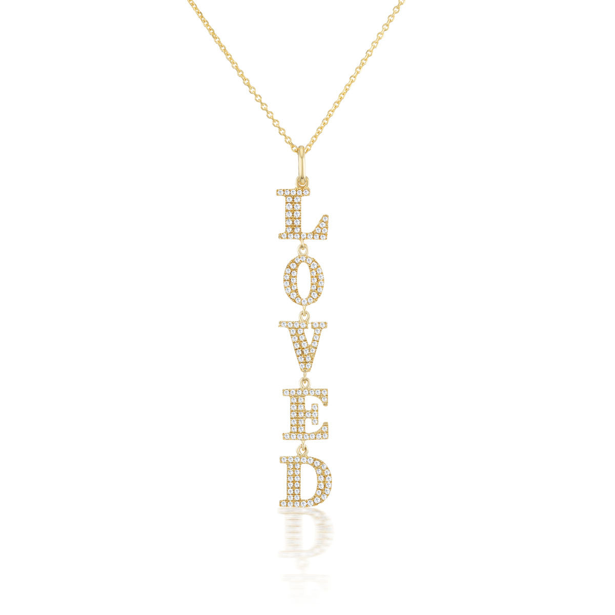 vertical love necklace