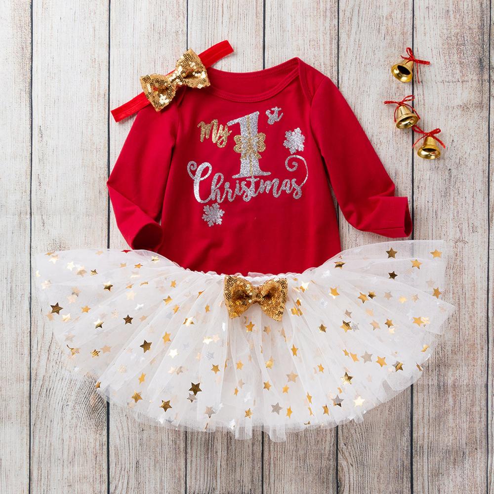 my first christmas baby girl outfit