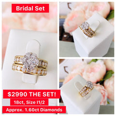 Diamond Bridal Set Delross Jewellers Brisbane