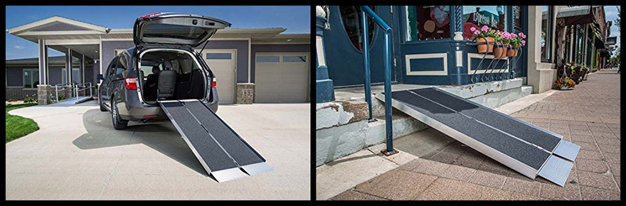 portable foldable wheelchair ramp