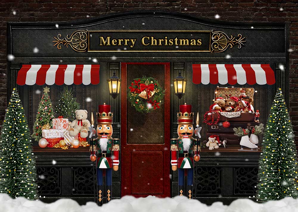 Avezano New Black Christmas Shop Photography Background holiday gift