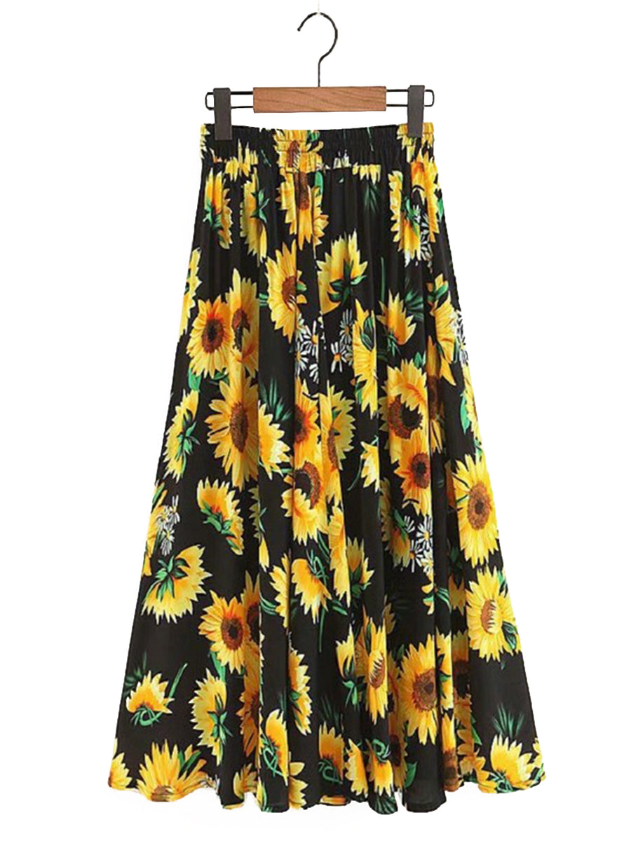 plus size sunflower skirt