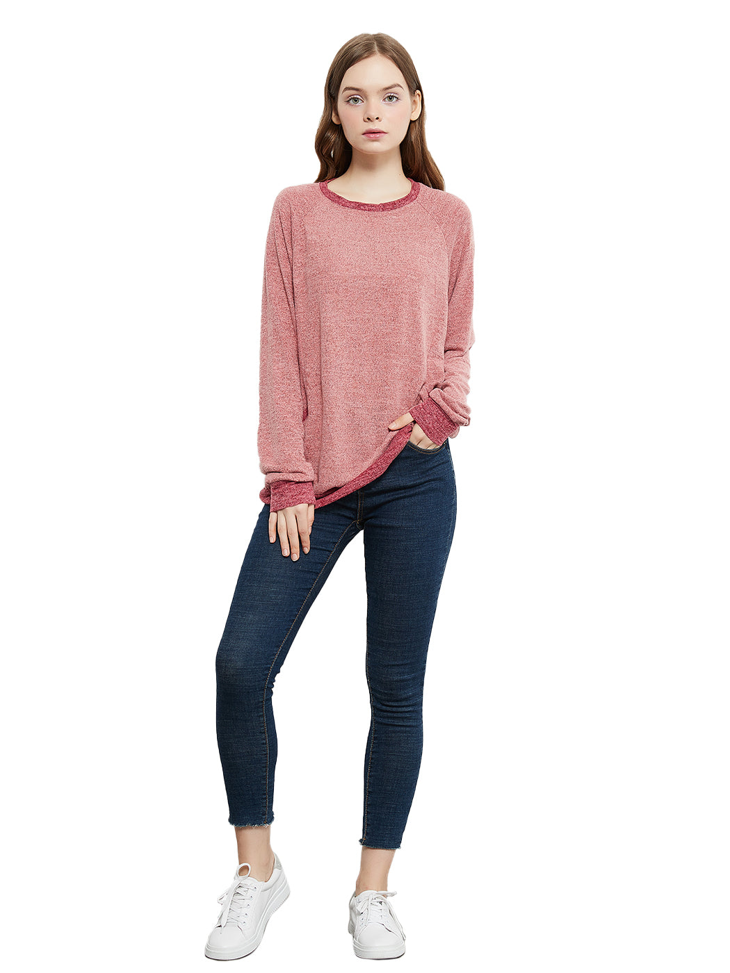 Long Sleeve Round Neck T Shirt Blouses Tunic Tops with Pockets | Womens |  Anna-Kaci – ALILANG.COM