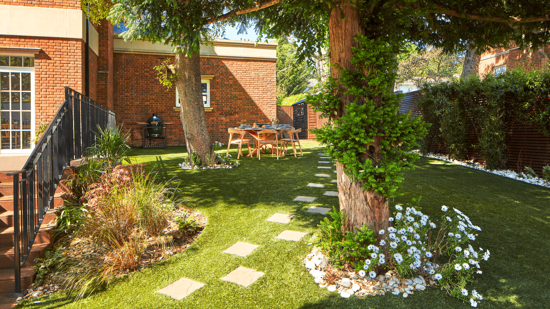 GardenYour very own secluded garden and decking area awaits. Freshly landscaped and furnished for entertaining friends, alfresco dining has never looked so good. Strawberries and cream anyone?