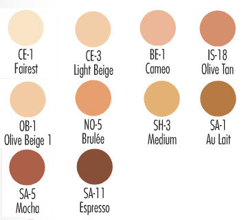 Ben Nye Foundation Color Chart