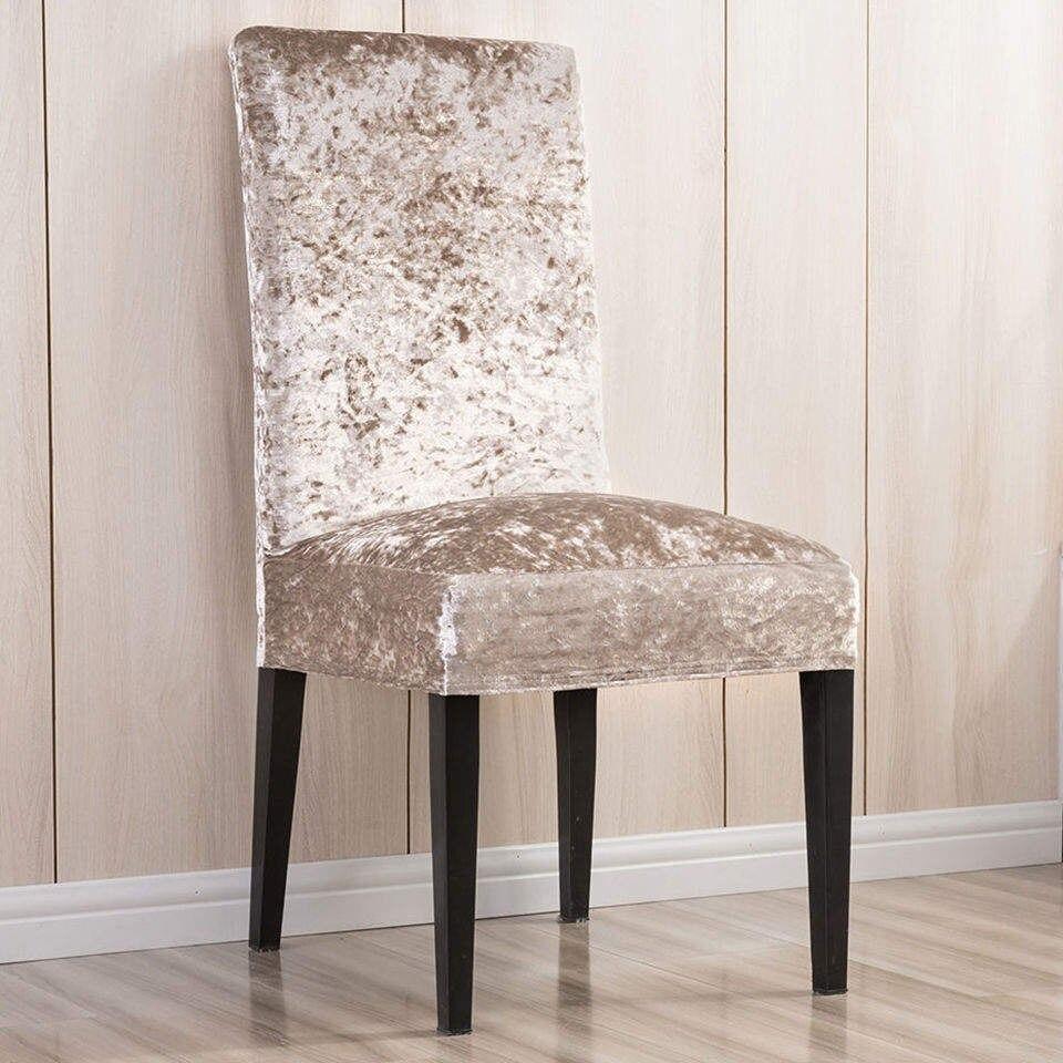 microfiber velvet dining chair slipcover