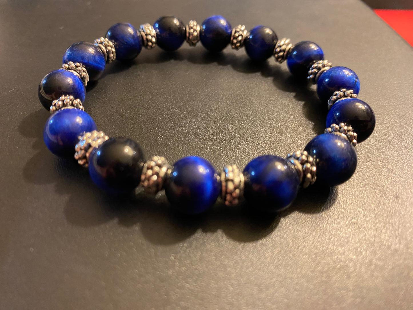 Blue tigers eye bracelet