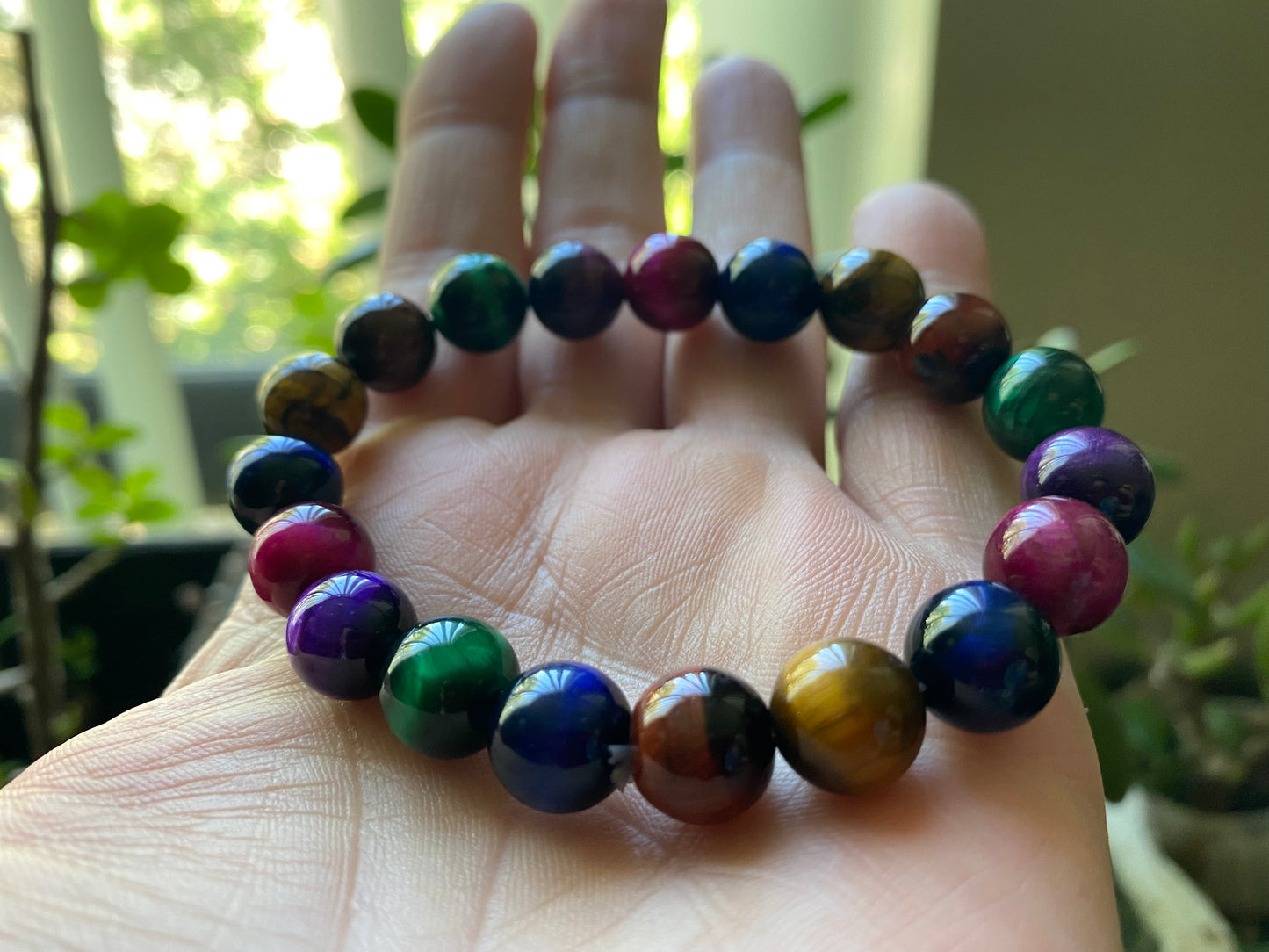 Rainbow tiger-eye bracelet