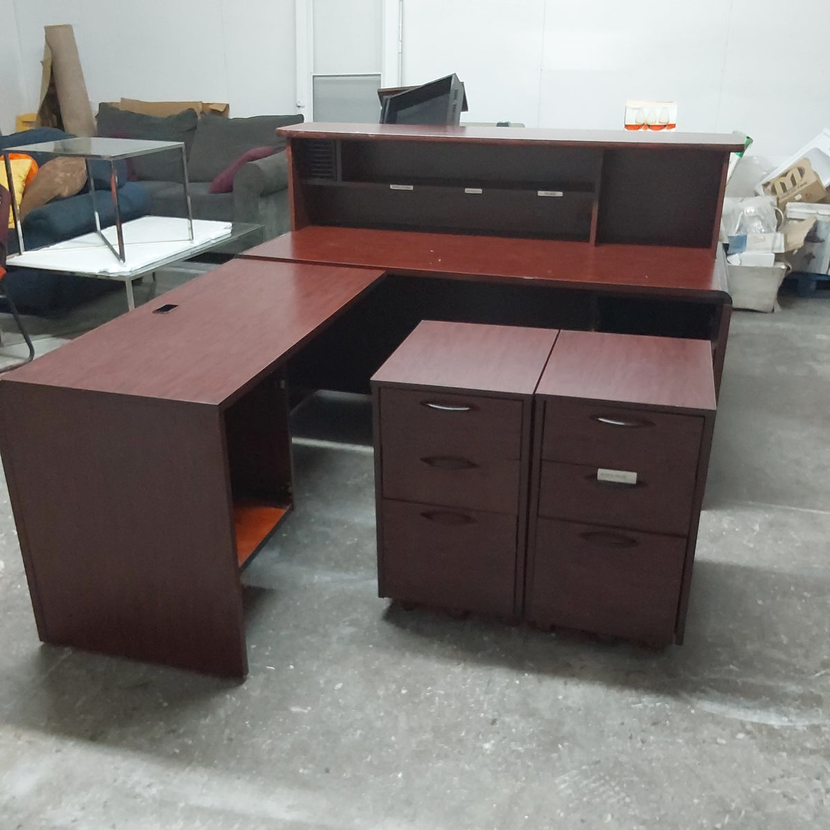 used computer desk and hutch