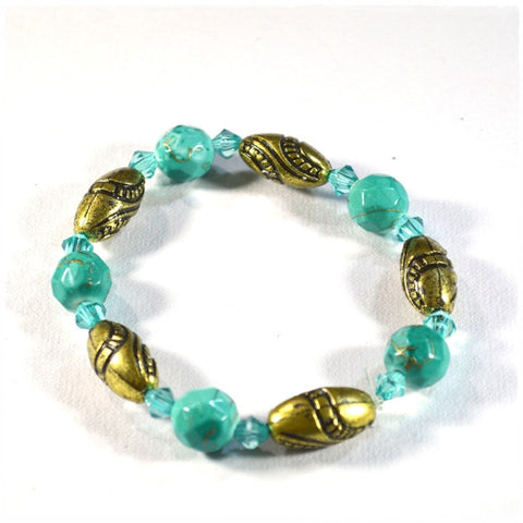 ... trendy stackable green and golden beads bracelet handle amazing trendy