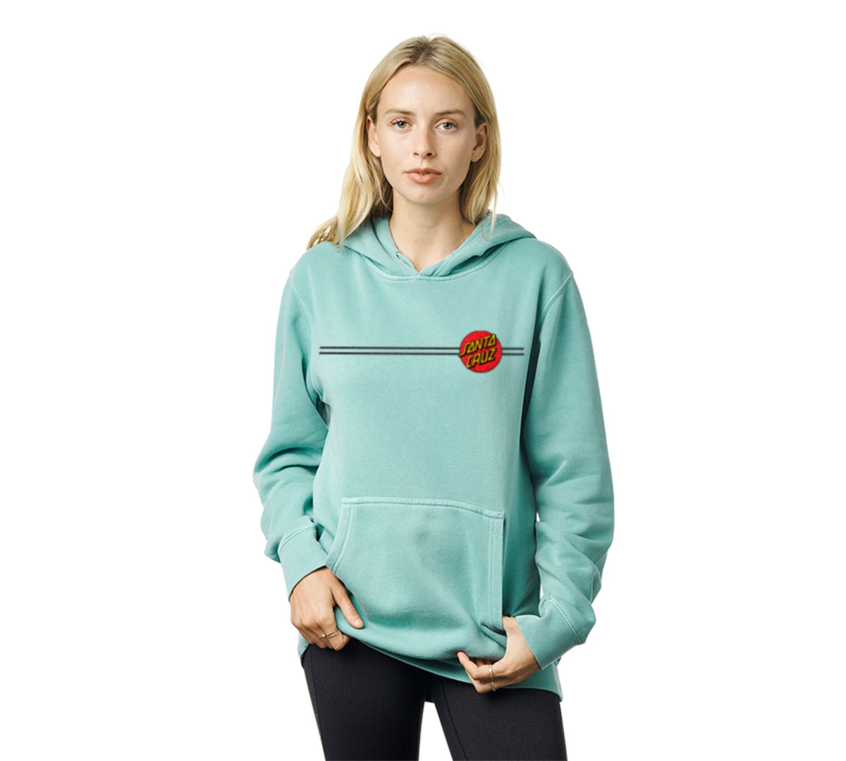 Cruz Classic Dot Hooded Womens Sweatshirt, Pigment Mint Pacific Wave Shop